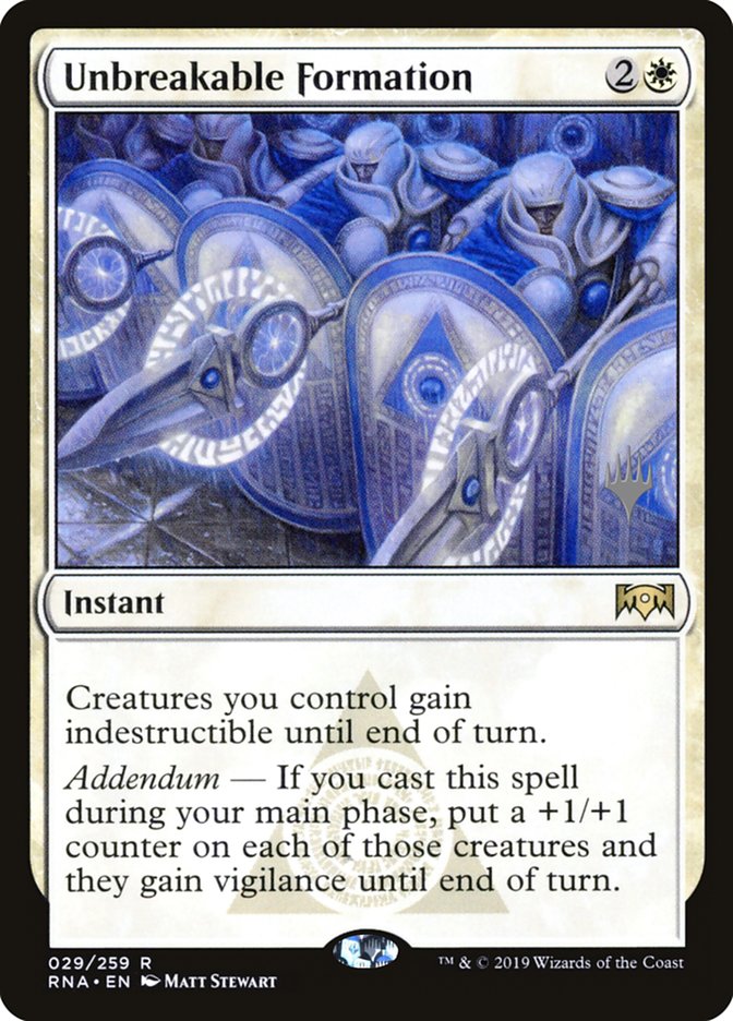 {R} Unbreakable Formation [Ravnica Allegiance Promos][PA RNA 029]