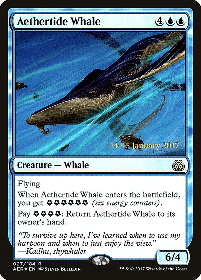 {R} Aethertide Whale [Aether Revolt Prerelease Promos][PR AER 027]