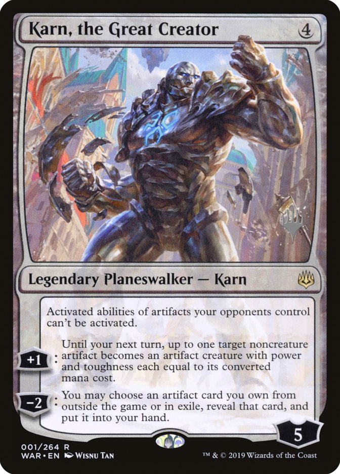 {R} Karn, the Great Creator (Promo Pack) [War of the Spark Promos][PP WAR 001]