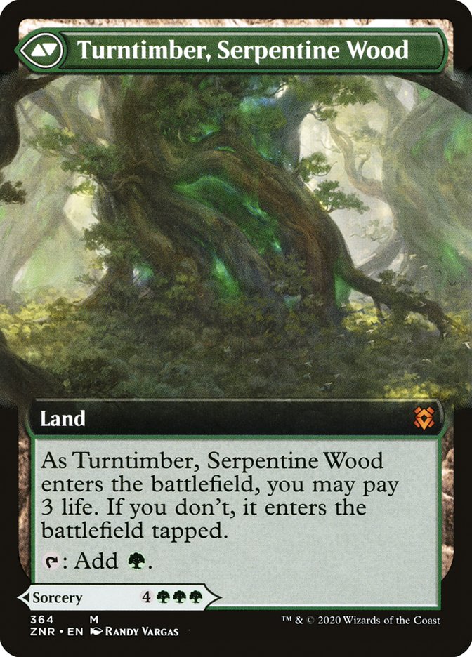 {R} Turntimber Symbiosis // Turntimber, Serpentine Wood (Extended Art) [Zendikar Rising][ZNR 364]