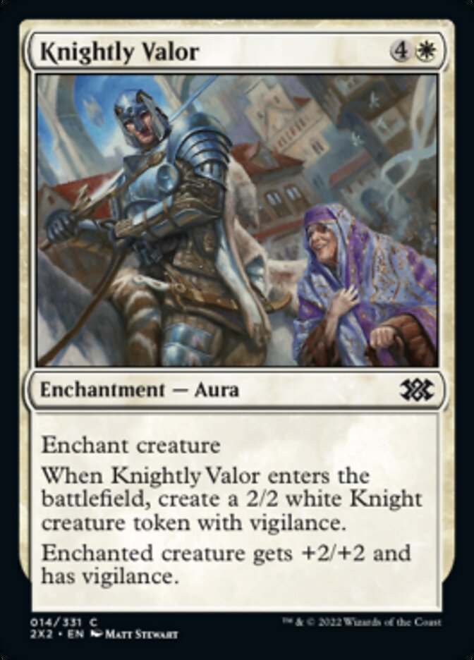 {C} Knightly Valor [Double Masters 2022][2X2 014]