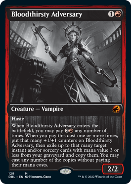 {@R} Bloodthirsty Adversary [Innistrad: Double Feature][DBL 129]
