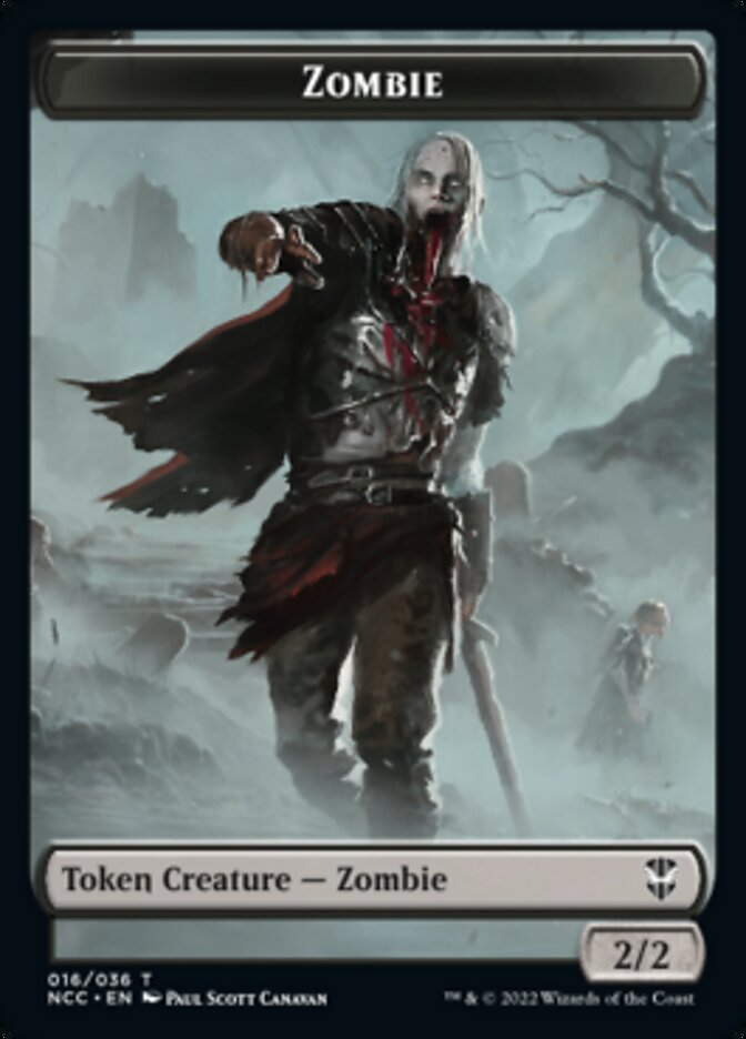 {T} Zombie // Goat Double-sided Token [Streets of New Capenna Commander Tokens][TNCC 016]
