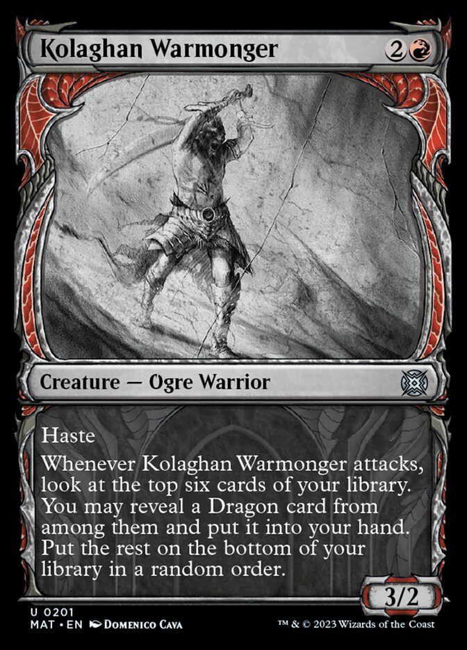 {@C} Kolaghan Warmonger (Showcase Halo Foil) [March of the Machine: The Aftermath][MAT 201]