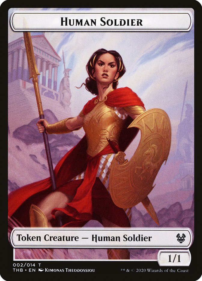{T} Human Soldier Token [Theros Beyond Death Tokens][TTHB 002]