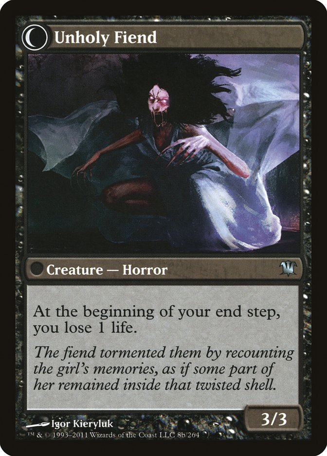{C} Cloistered Youth // Unholy Fiend [Innistrad][ISD 008]