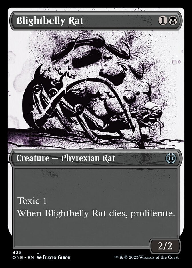{@C} Blightbelly Rat (Showcase Ichor Step-and-Compleat Foil) [Phyrexia: All Will Be One][ONE 435]