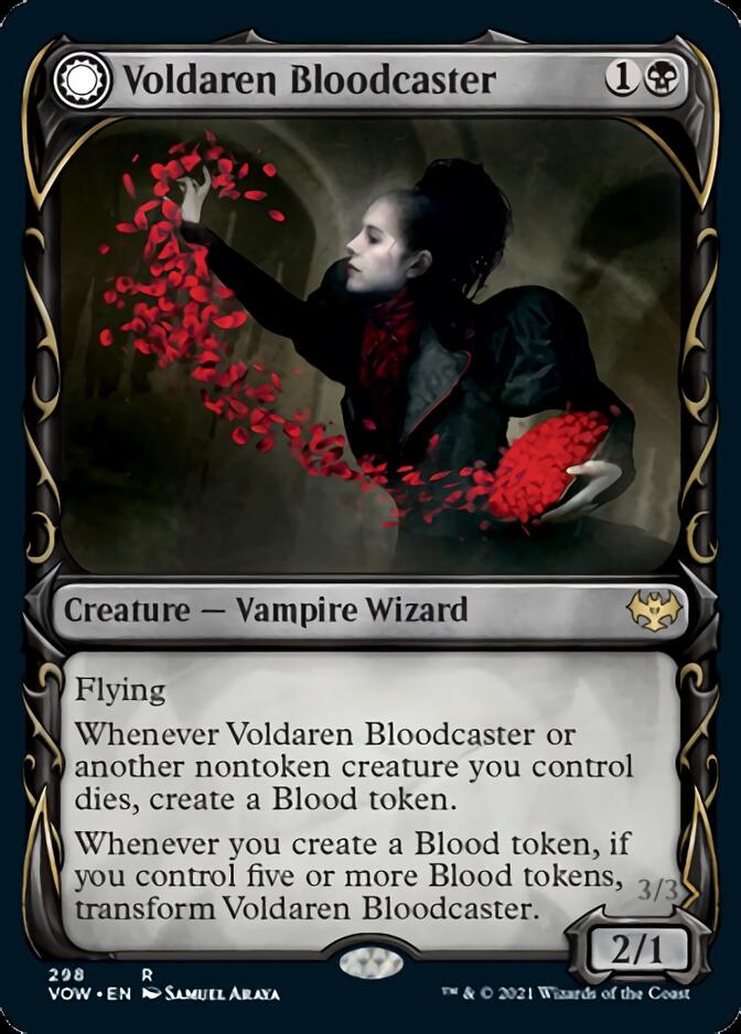 {@R} Voldaren Bloodcaster // Bloodbat Summoner (Showcase Fang Frame) [Innistrad: Crimson Vow][VOW 298]